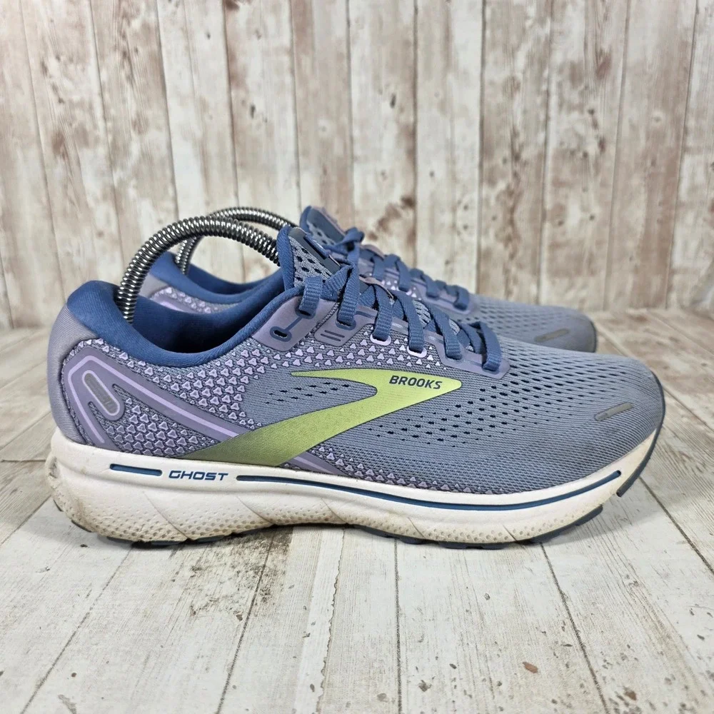 Brooks Ghost 14 Womens Running Shoes Blue Purple 1203561B544 Size 9.5 B Medium